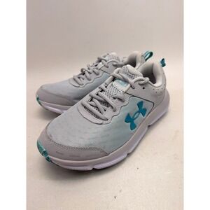 Under Armour Charged Assert 10 Grey Teal Running Shoes 3026179-107 Womens 9